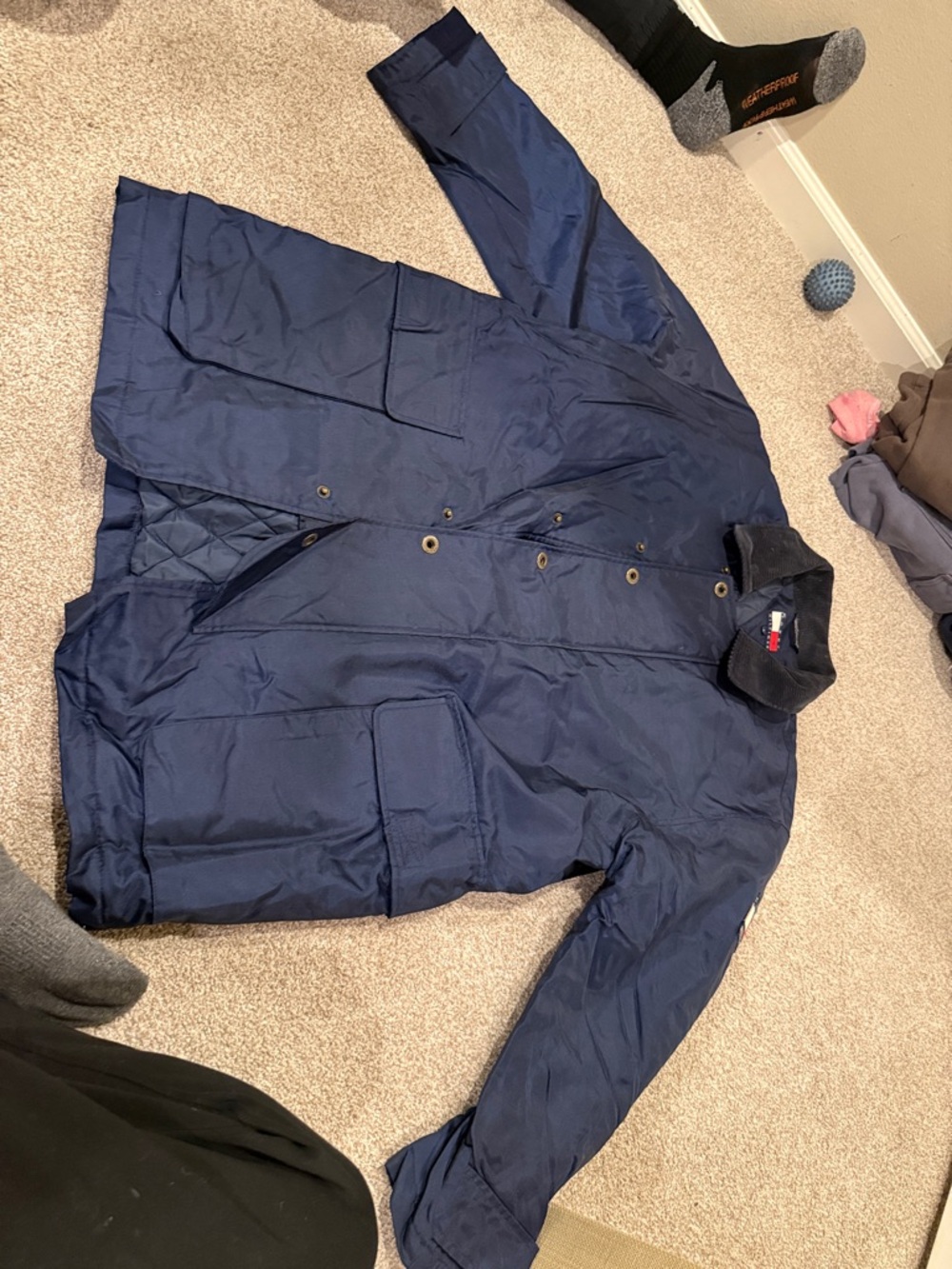 Tommy Hilfiger Men's Navy Blue Military Field Jacket